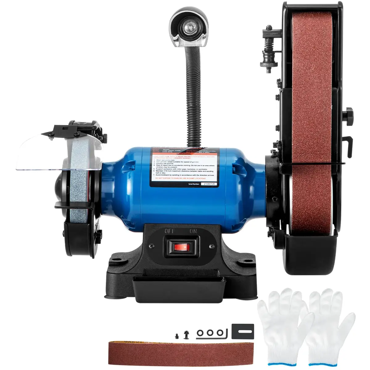 VEVOR 2IN1 2" Belt Grinder for Knife Making | 6" Belt Sander with LED Lamp (27.2kg, 60lb) - view 9