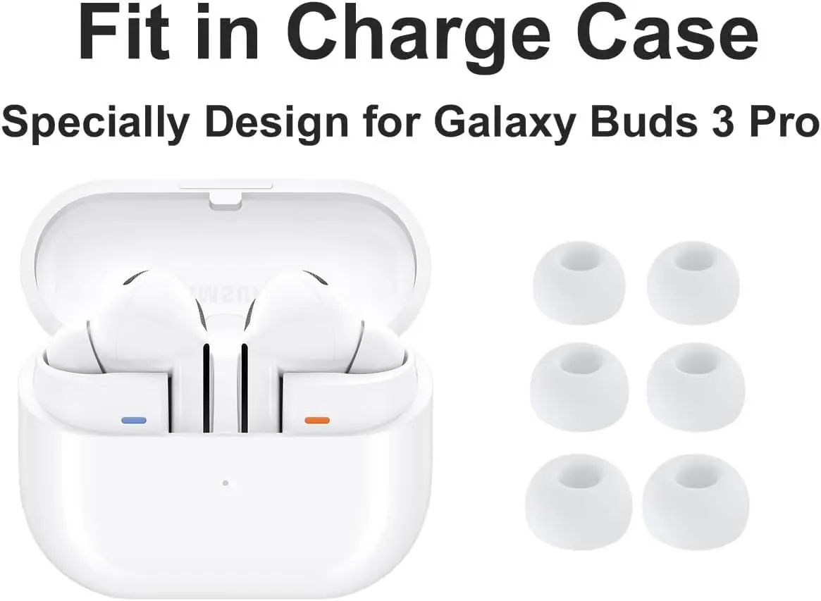 BLLQ Replacement Earbuds Tips for Galaxy Buds3 Pro | Silicone Ear Tips 3 Sizes - view 2