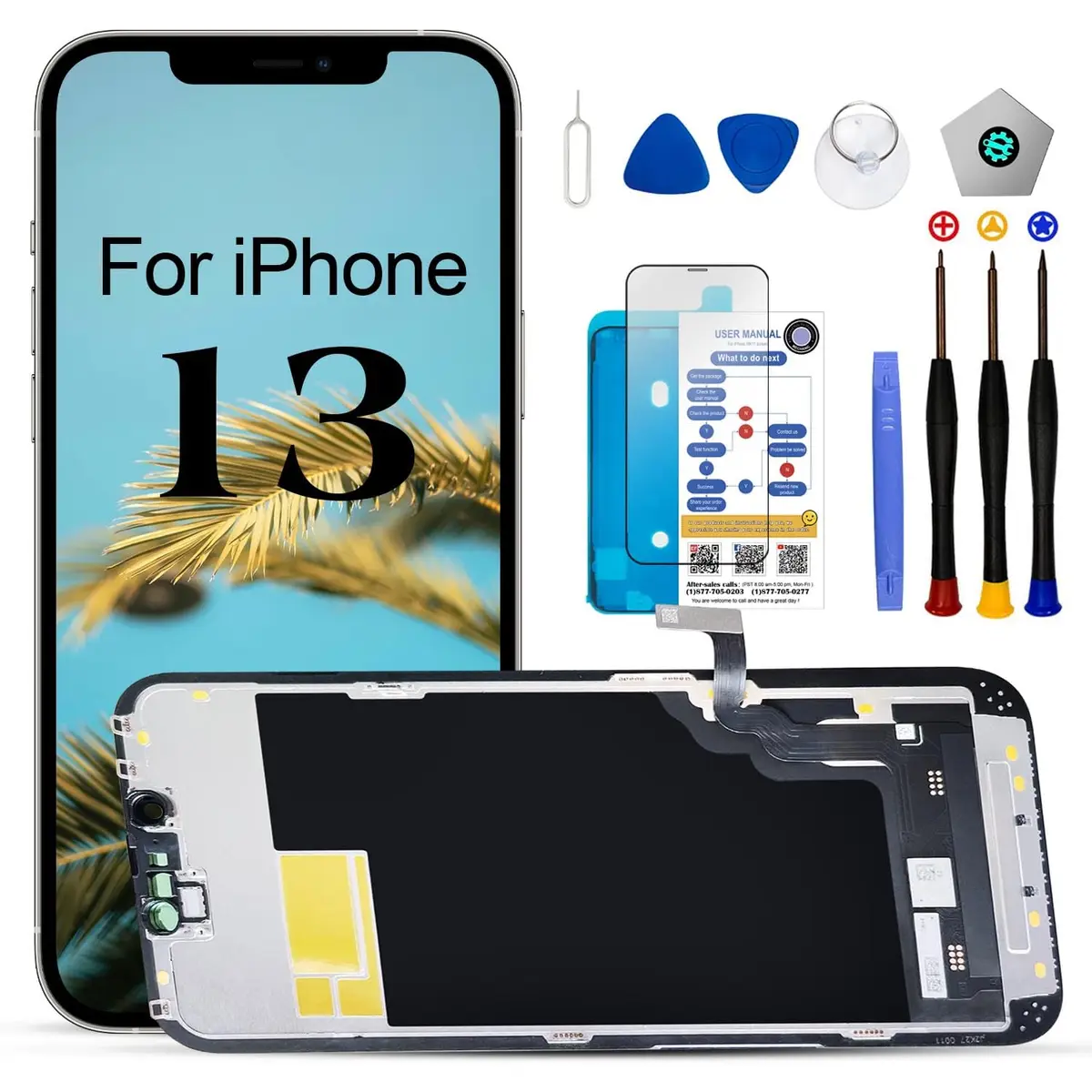 EFAITHLIFE iPhone 13 LCD Screen Replacement 6.1 inch (250.8 g) | Fix Cracked Screen - main product image