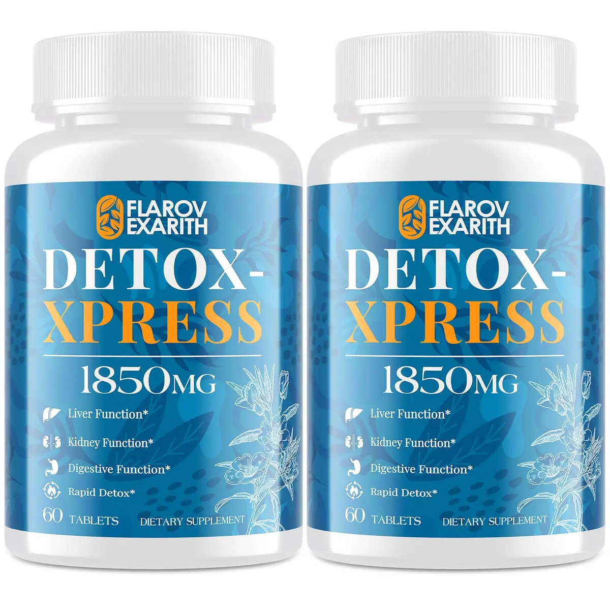 Flarovexarith Canna Cleanse 7-Day Detox Tablets | Liver & Kidney Support, 60 Chewables - main product image