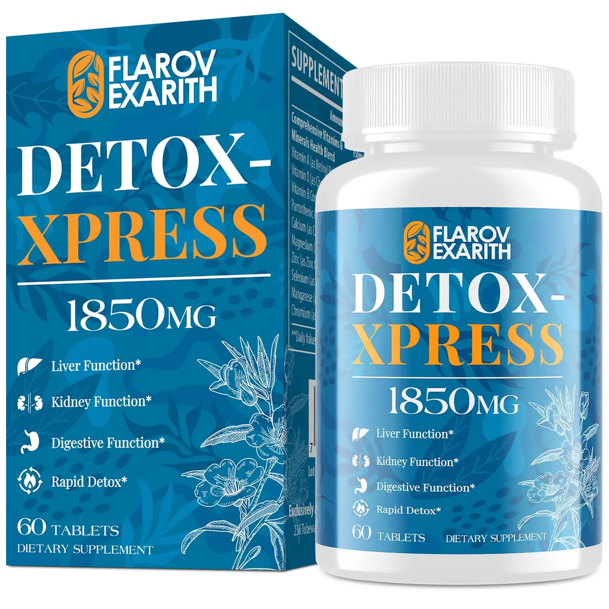 Flarovexarith Canna Cleanse 7-Day Detox Tablets | Liver & Kidney Support, 60 Chewables - view 8