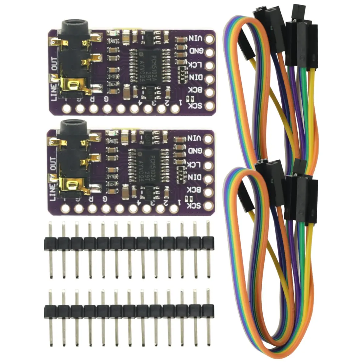 GODIYMODULES 2Pcs PCM5102A I2S DAC Decoder Board for Raspberry Pi & Arduino | High-Quality Digital to Analog Converter - view 2