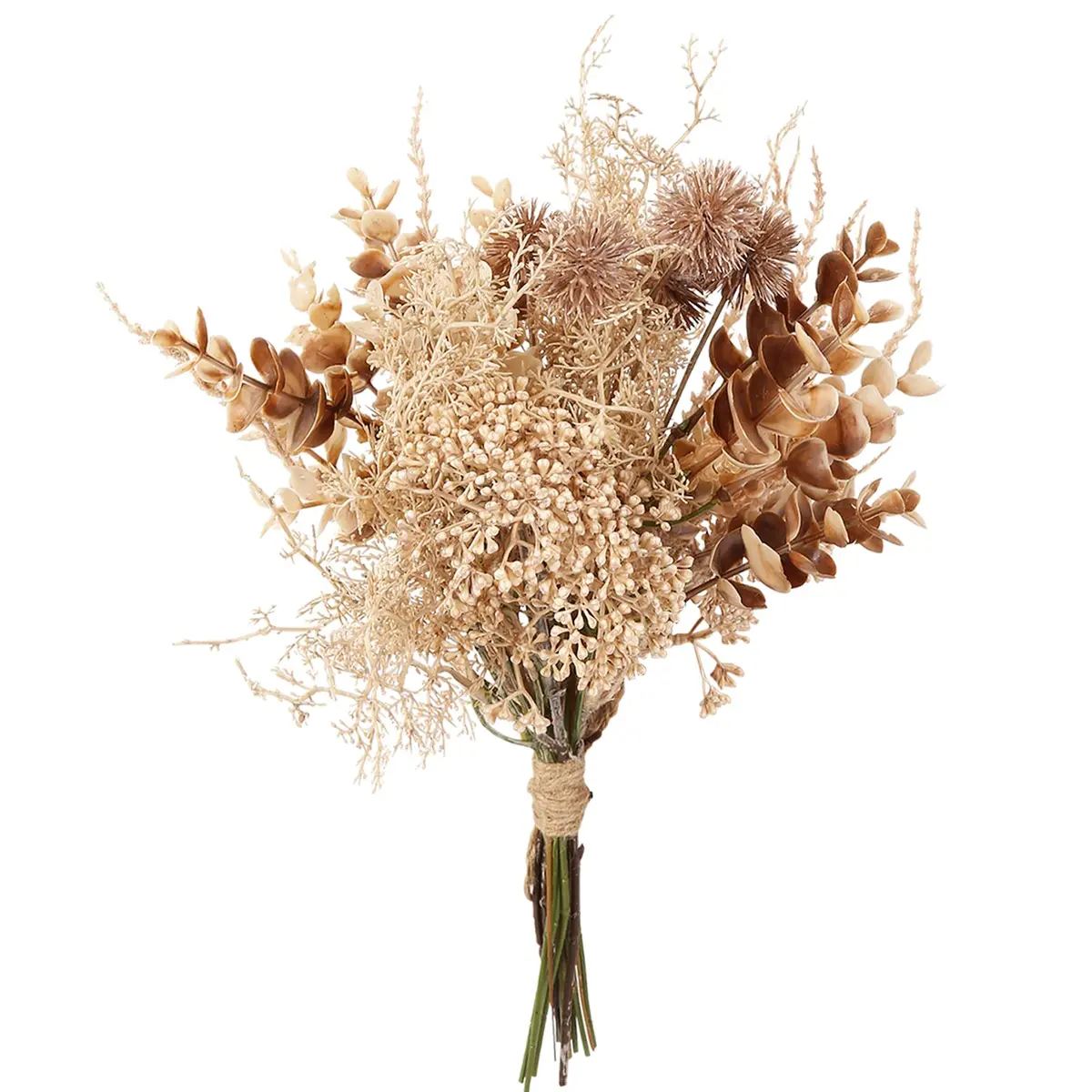 INSUNSIX Artificial Flowers for Vase, Beige Silk Flowers for Home Decor Indoor Realistic Faux Flowers for Vase Fake Flower Bouquets for Home Decor Centerpiece Table Decorations (Beige) - main product image