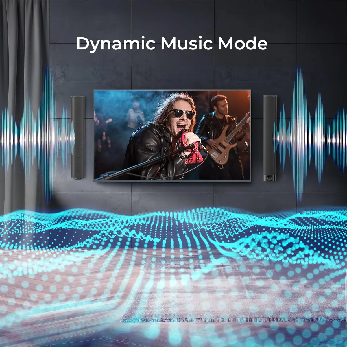 Assistrust Sound Bar for Smart TV | 80W Bluetooth/ARC/Opt/AUX Connect, Auto Volume Boost, 3 Equalizer Modes, 2 in 1 Detachable Design - view 7