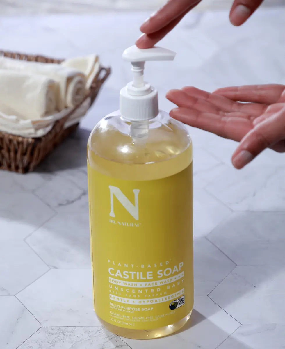 Dr. Natural Castile Liquid Unscented Baby Soap 2 pc | Sulfate-Free, Paraben-Free, Moisturizing - view 8