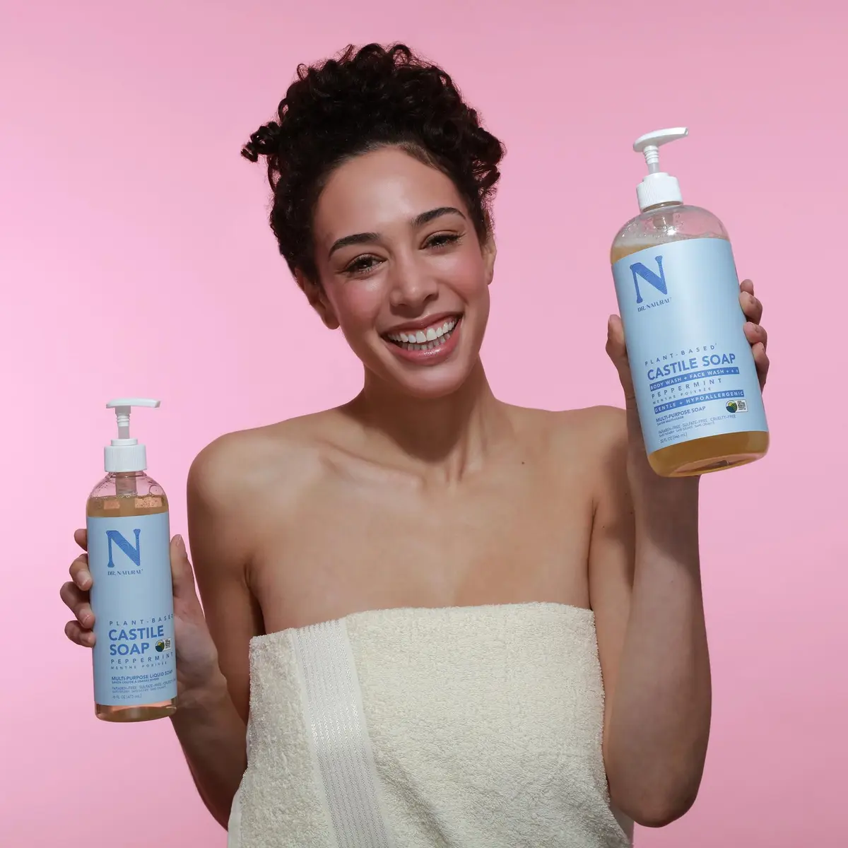 Dr. Natural Castile Liquid Soap - Peppermint 32 oz | Multi-Purpose Skin & Hair Cleanser - view 6