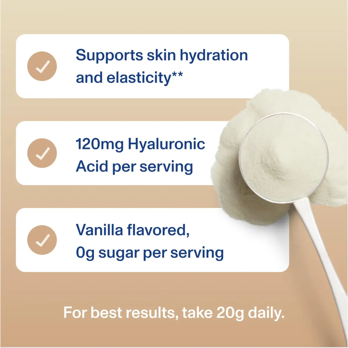 Vital Proteins Collagen Peptides Advanced Vanilla Flavor Powder, 21oz (600g) | Hydrolyzed Peptides with Hyaluronic Acid & Vitamin C - view 6