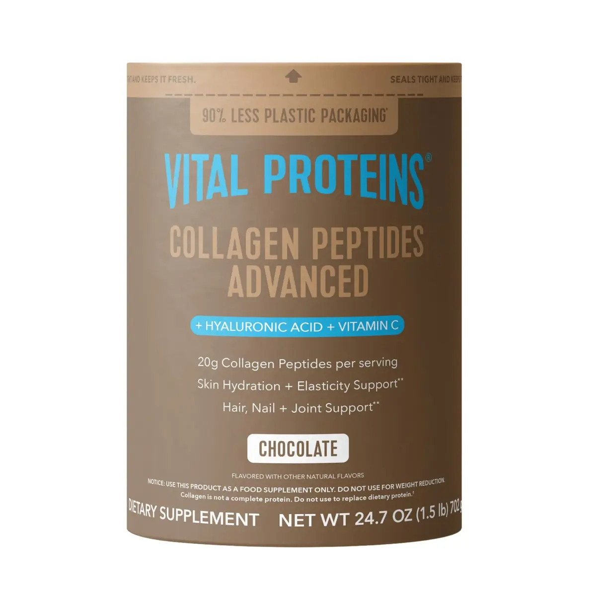 Vital Proteins Collagen Peptides Advanced Chocolate Powder 700g (24.7oz) | Supports Hair, Skin, Nails, Bones & Joints - main product image