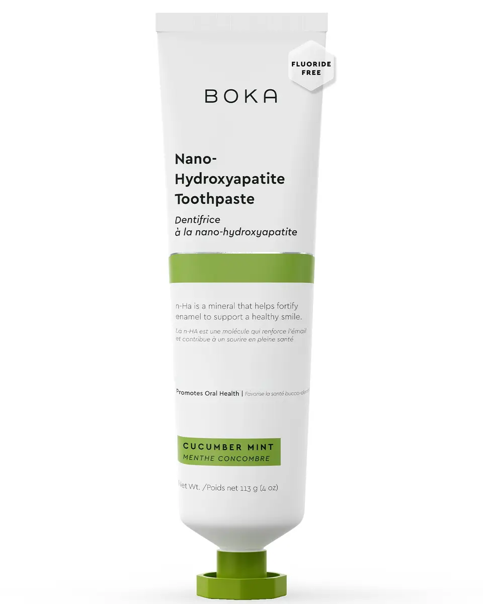 Boka Fluoride-Free Toothpaste with Nano Hydroxyapatite, Cucumber Mint 118g (4 Oz) | Enamel Care & Sensitive Teeth - main product image
