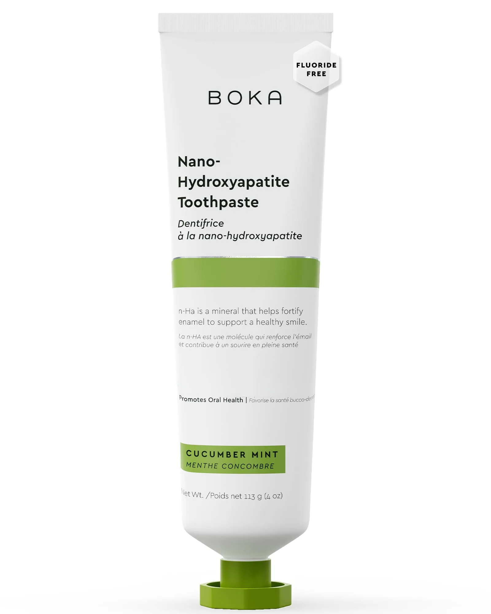 Boka Cucumber Mint Fluoride-Free Toothpaste with Nano Hydroxyapatite, 4 Fl Oz | Sensitive Teeth Enamel Care - main product image