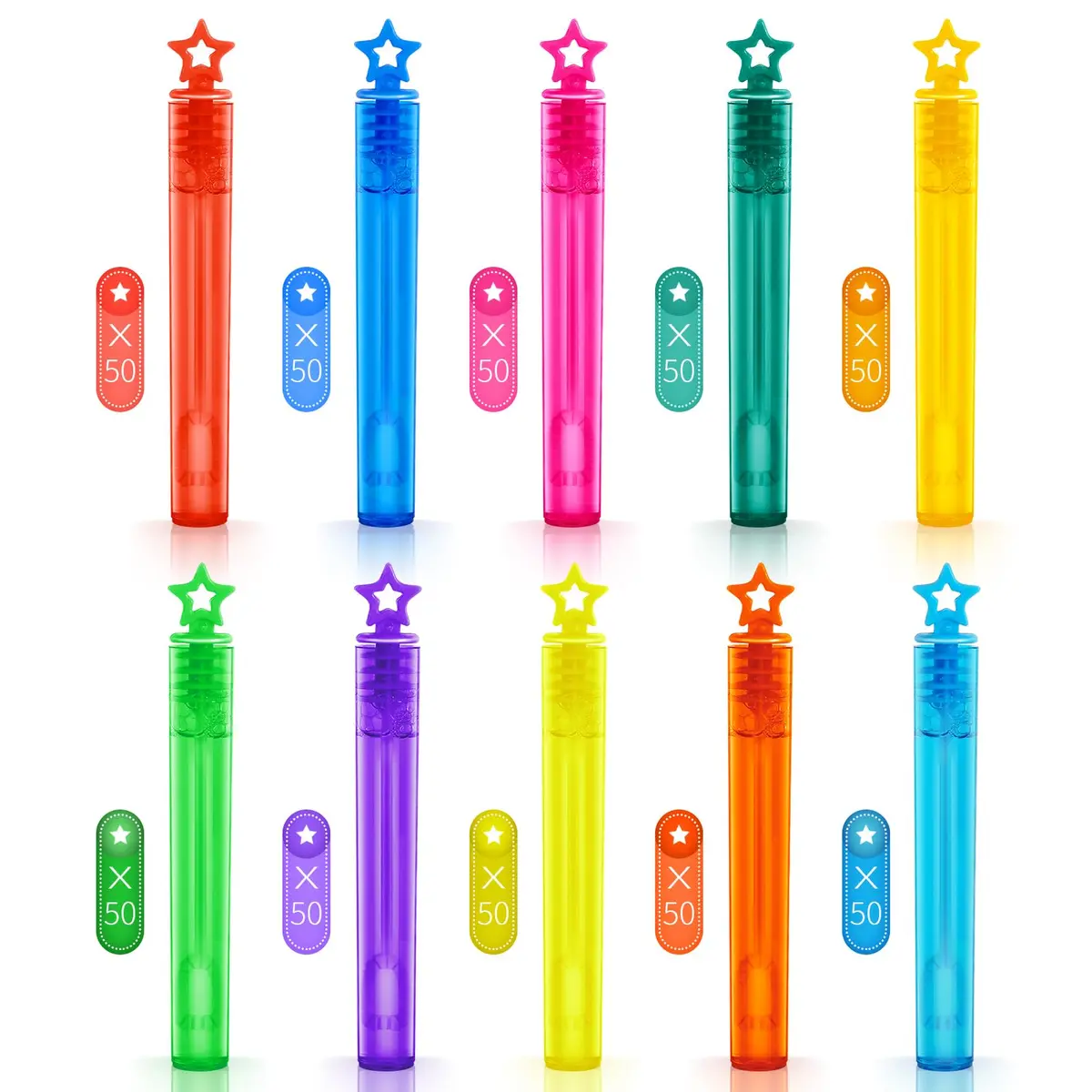 SpringFlower Bubble Wands 500 pcs | Bright Colors & Safe for Kids (70-120 chars) - view 3
