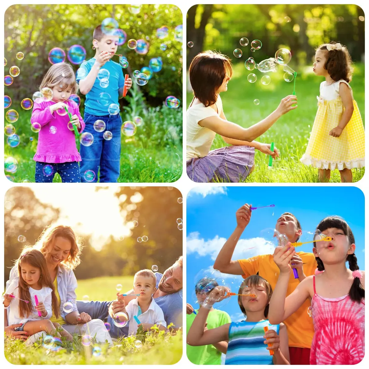 SpringFlower Bubble Wands 500 pcs | Bright Colors & Safe for Kids (70-120 chars) - view 4