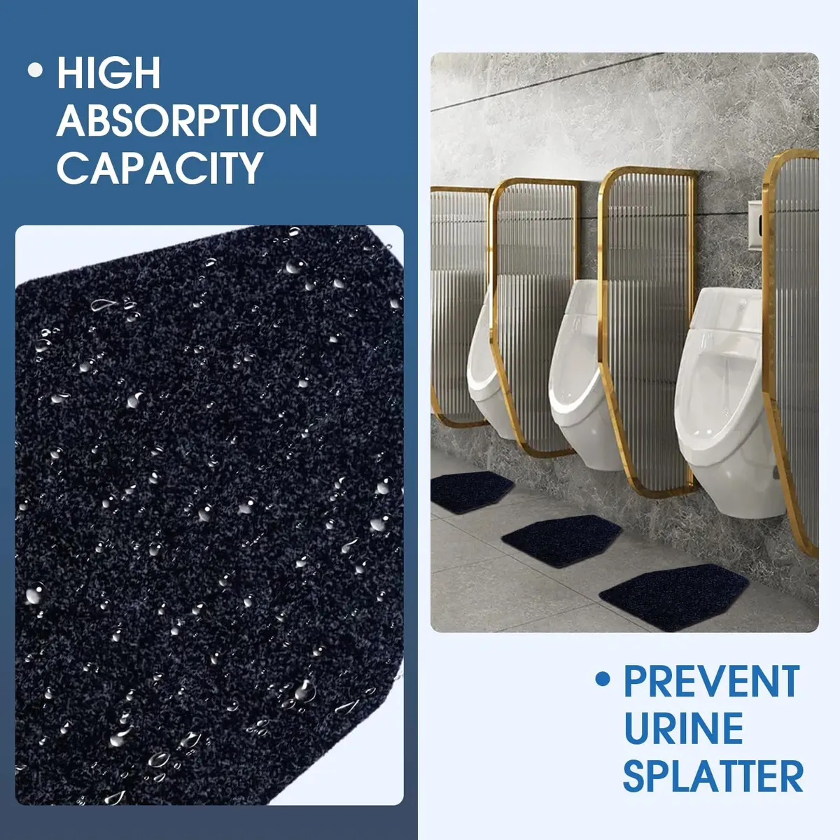 Adevar 24Pcs Urinal Mats 43.2cm x 50.8cm | Non-Slip Splash Protection - view 5
