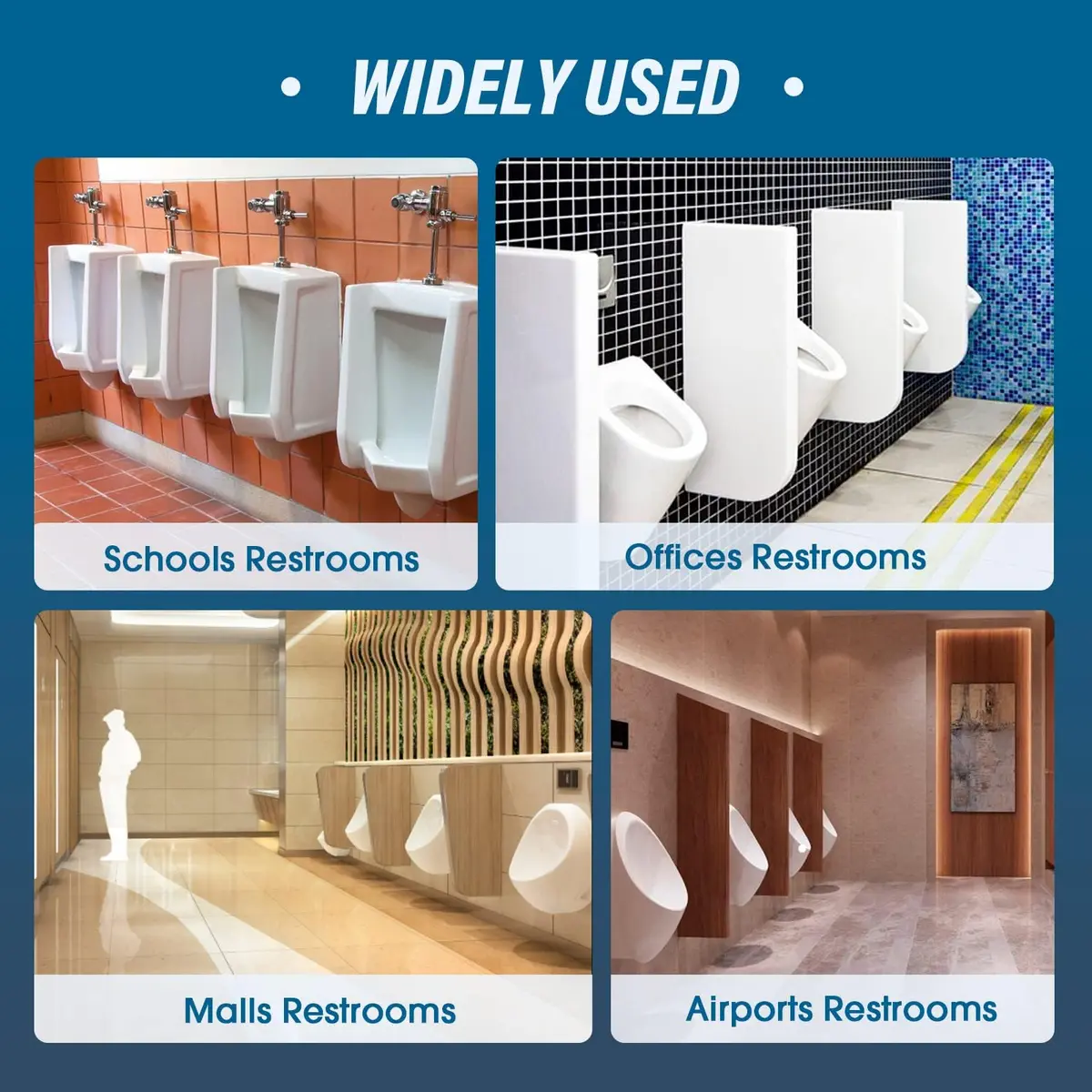 Adevar 24Pcs Urinal Mats 43.2cm x 50.8cm | Non-Slip Splash Protection - view 6