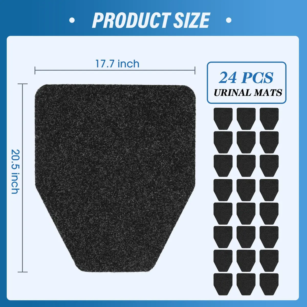 Adevar 24Pcs Urinal Mats 43.2cm x 50.8cm | Non-Slip Splash Protection - view 2