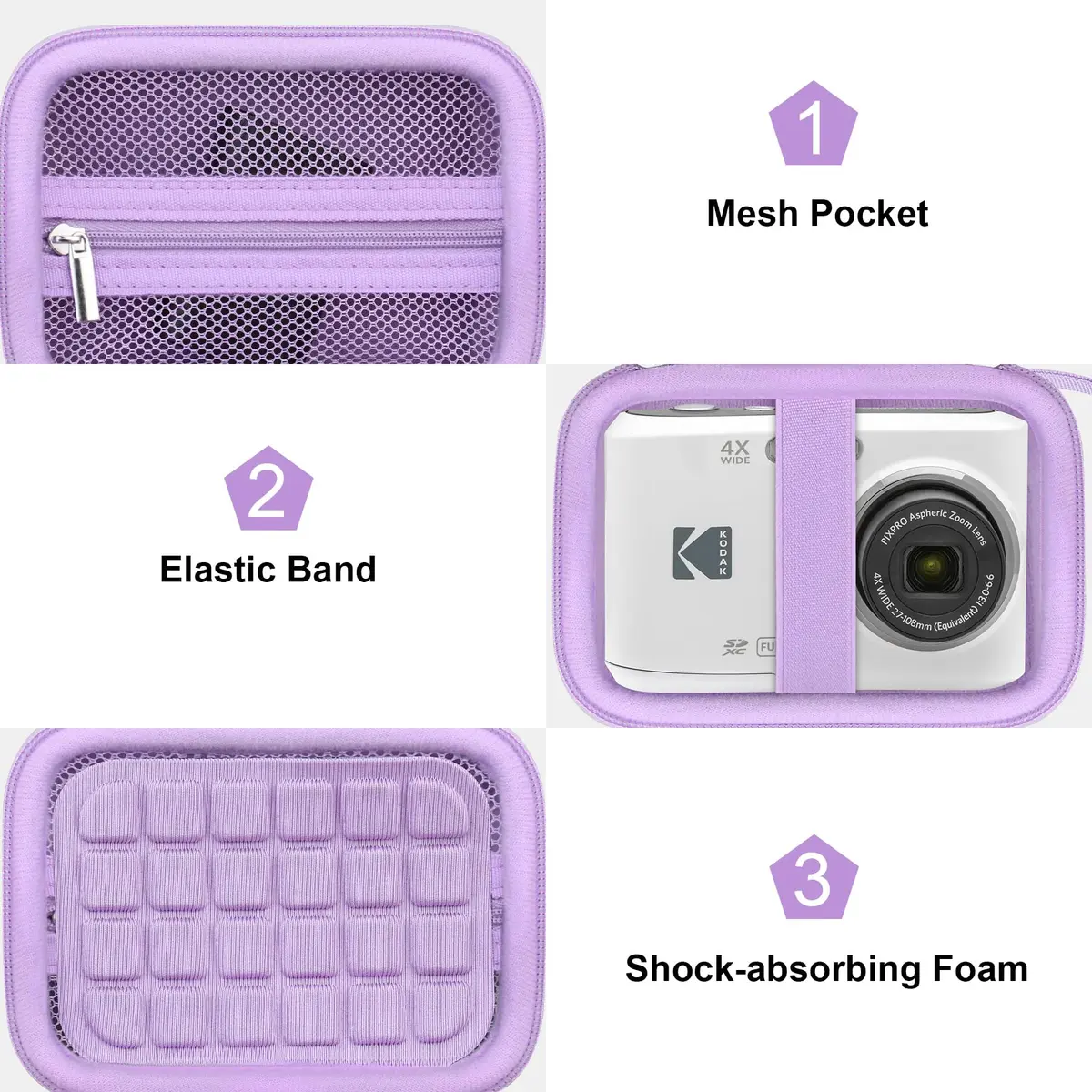 Canboc Camera Case for KODAK PIXPRO FZ55/ FZ45/ FZ53 16MP Digital Camera | Compact, Durable & Lightweight - view 6