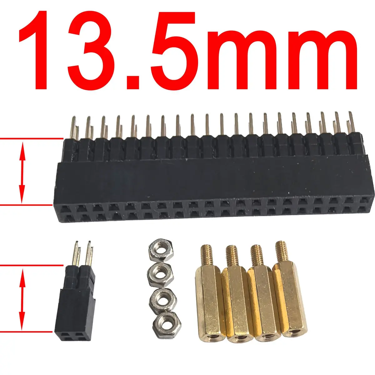 DSLRKIT GPIO & PoE Pin Header Extender for Raspberry Pi 13.5mm | Safe Clearance & Compatibility - view 2