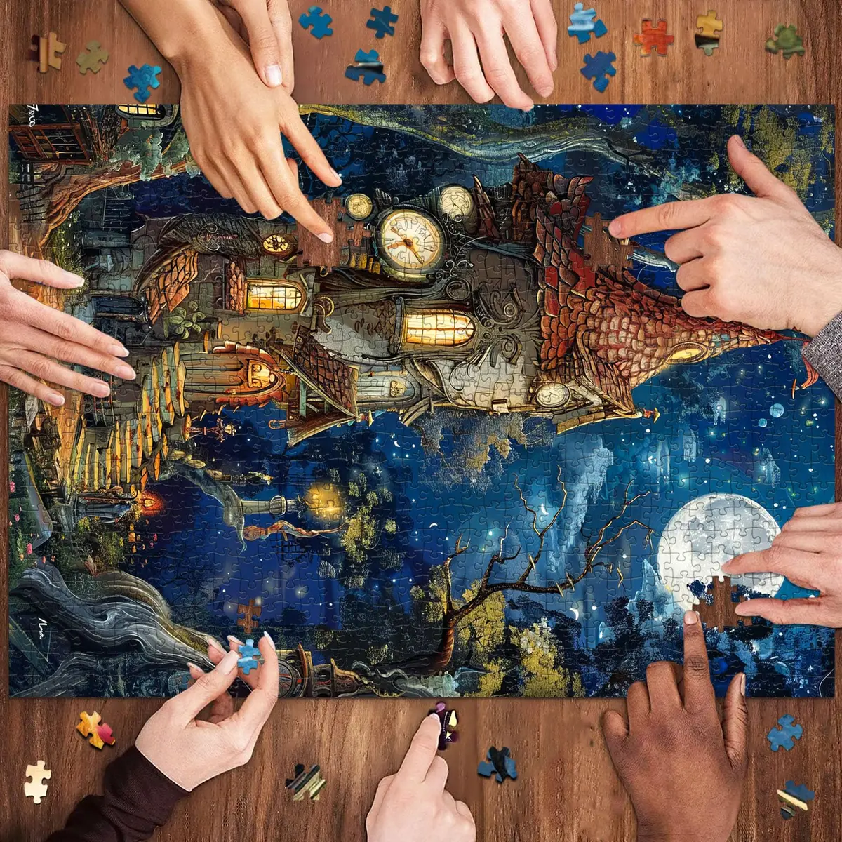 TangComplete Ancient Castle Jigsaw Puzzle 1000 Pieces 70cm x 50cm | Challenging Educational Toy - view 4