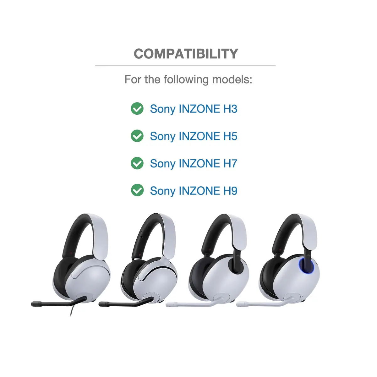 Voarmaks INZONE H9 H7 Headband Cover Compatible with Sony INZONE H3,H5,H7,H9 Gaming Headsets-Headband Tape Protection, Replacement Headband Cushion, Multiple Color Options | Durable Neoprene Fit - view 4