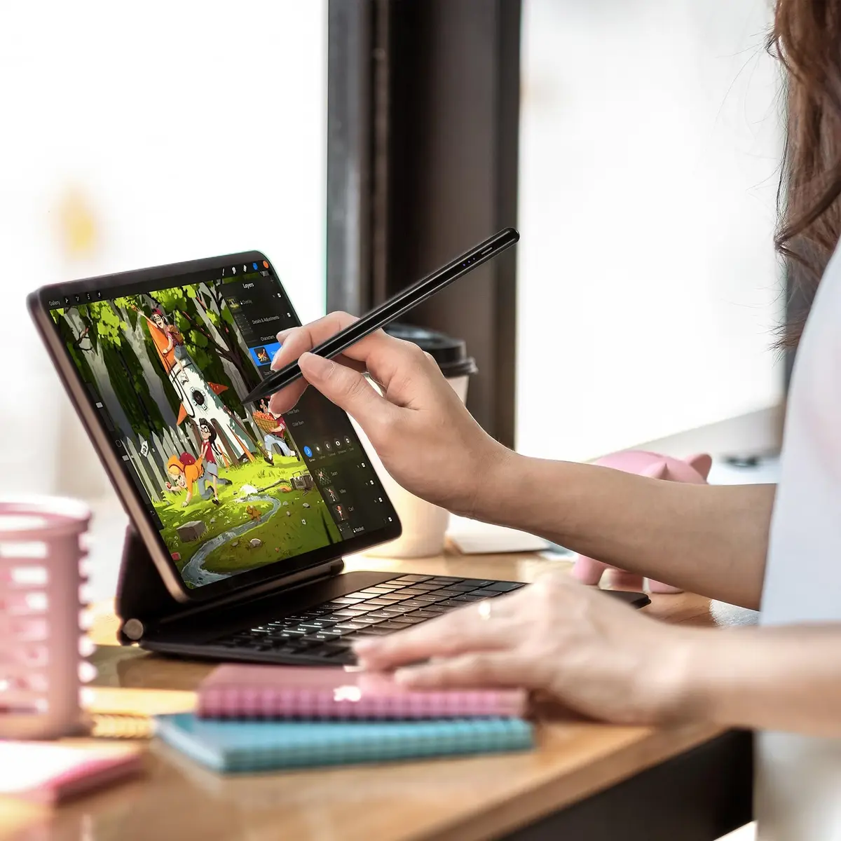 Waiktyne Active Stylus Pen for iPad 11th-6th Gen, iPad Pro M4/M2/M3, Air M3/M2, Mini 7th/6th/5th Gen - Black - view 6