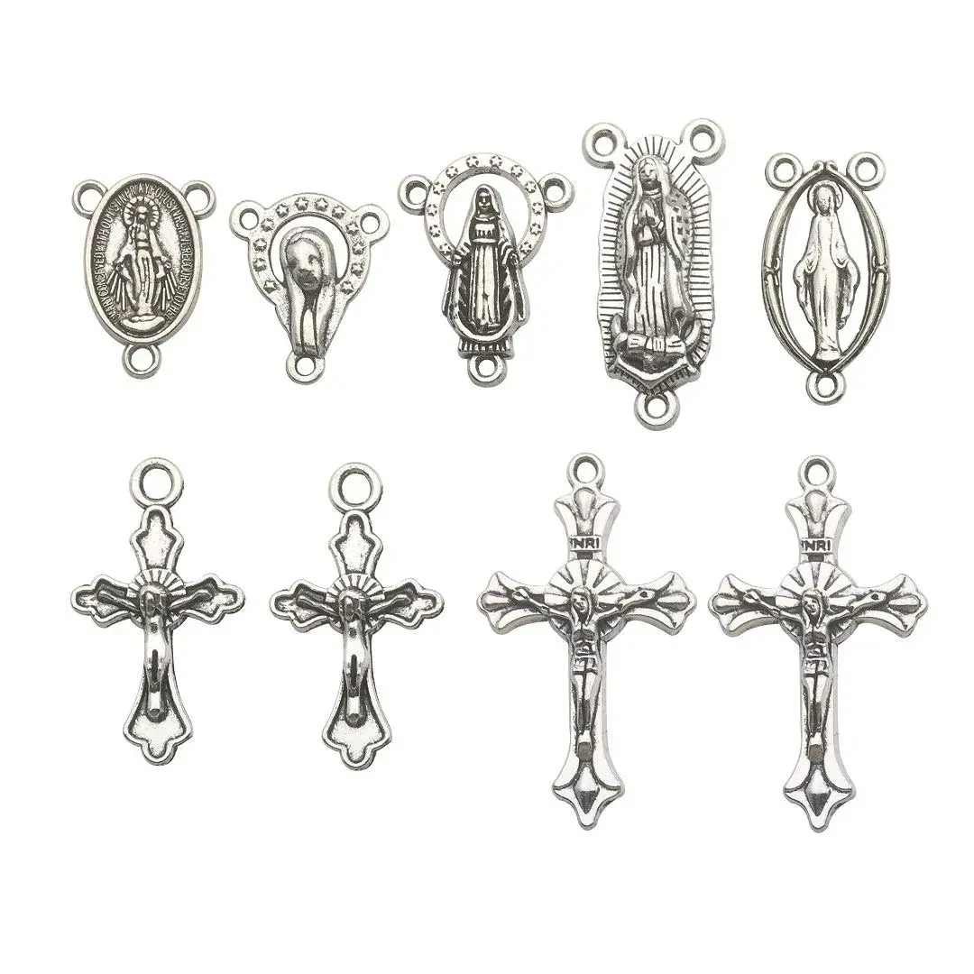 iloveDIYbeads 75pcs Cross Pendants Charms | Religious Theme, Alloy - main product image