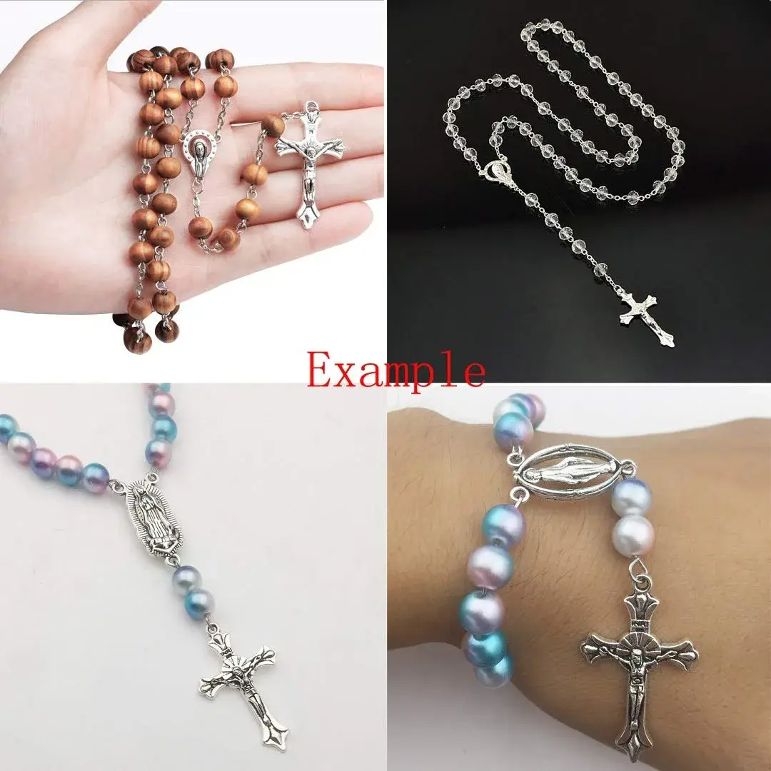 iloveDIYbeads 75pcs Cross Pendants Charms | Religious Theme, Alloy - view 3