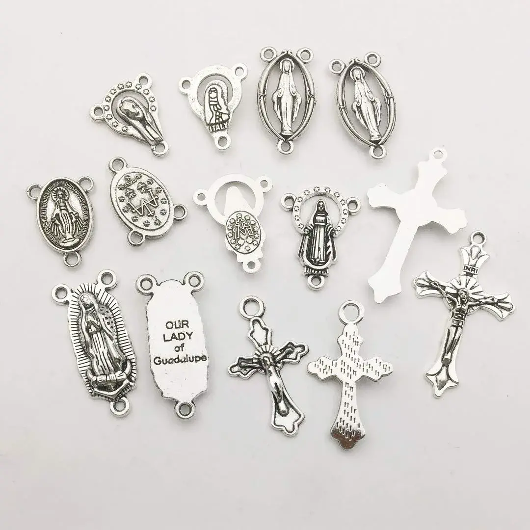 iloveDIYbeads 75pcs Cross Pendants Charms | Religious Theme, Alloy - view 4