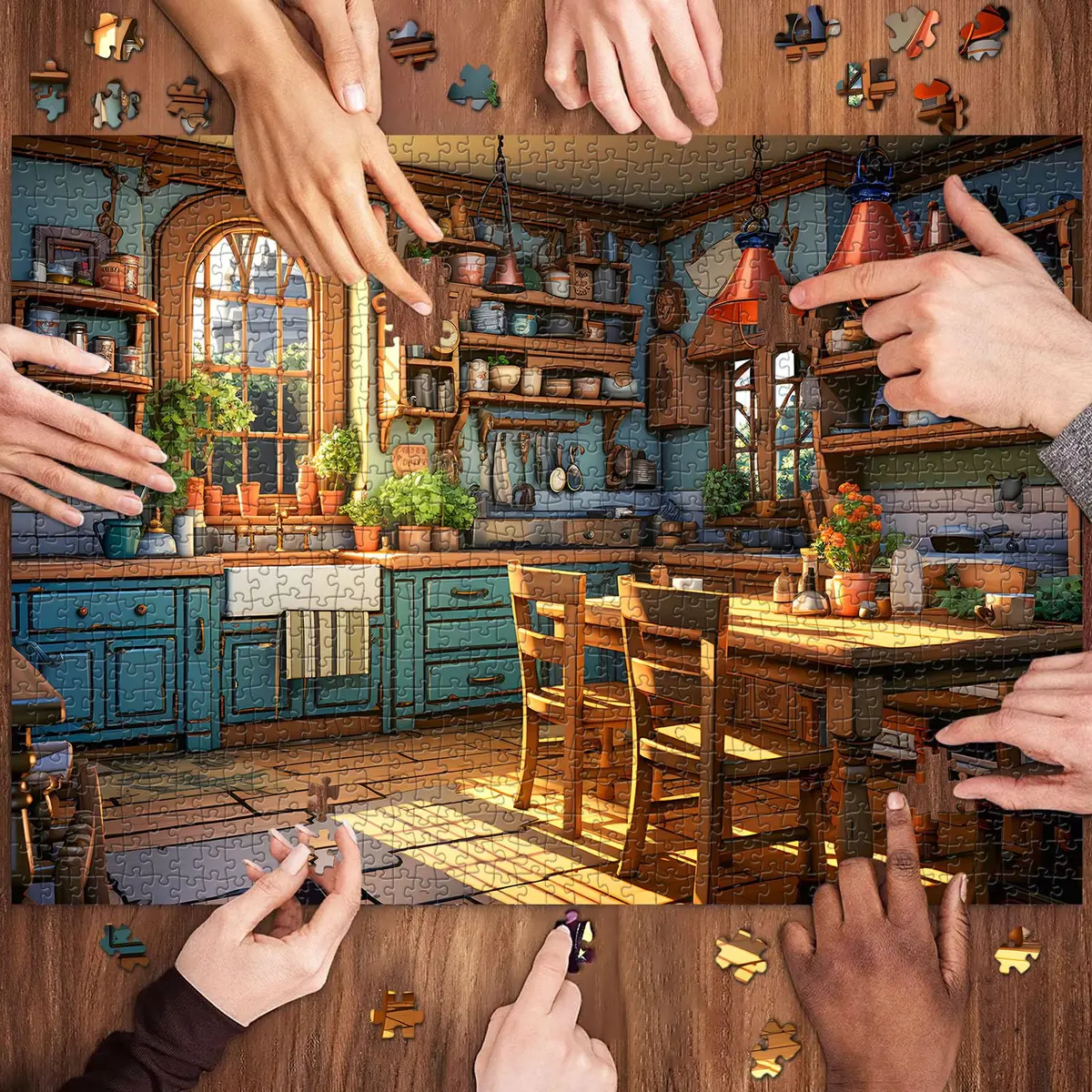 TangComplete Warm Kitchen Jigsaw Puzzle 1000 Pieces 70cm x 50cm | Educational STEM Learning Toy - view 4