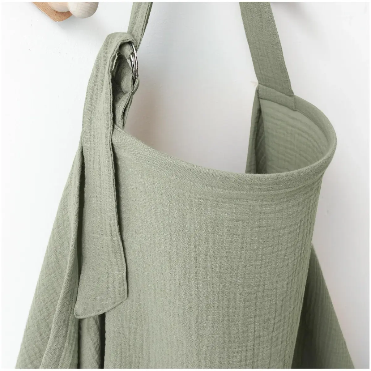 MairMore 100% Muslin Cotton Nursing Cover Misty Green 71cm (28in) x 112cm (44in) | Breathable & Privacy for Indian Moms - main product image