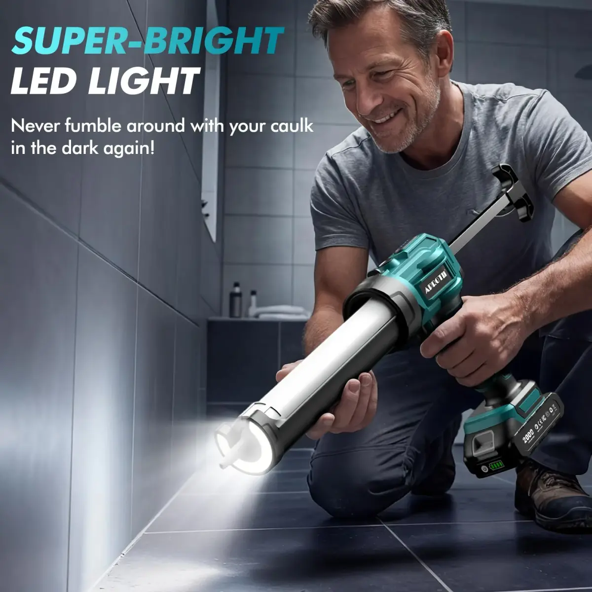 APROTII Electric Caulking Gun for Makita 18V Battery, 10 oz (283g) | 4-Speed Cordless Adhesive Applicator - view 3