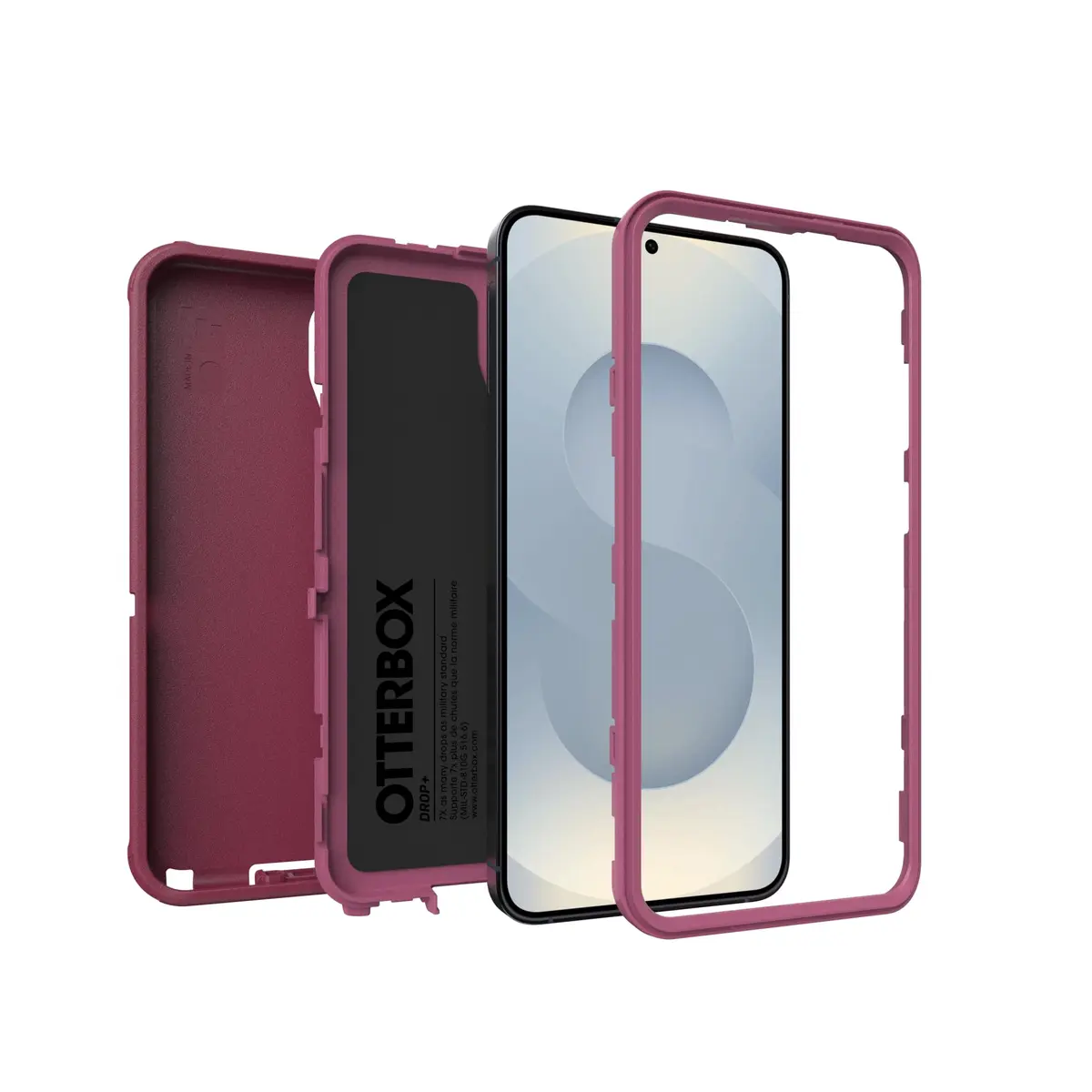 OtterBox Defender Series Case for Samsung Galaxy S25+ & S24+ | Foxberry Pink (64.22 g / 0.14 lbs) - view 4