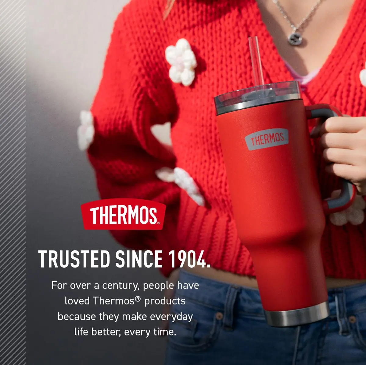 THERMOS 40oz Stainless Steel Cup Holder Mug Melon | Insulated Tumbler with Leak-Resistant Lid - view 9