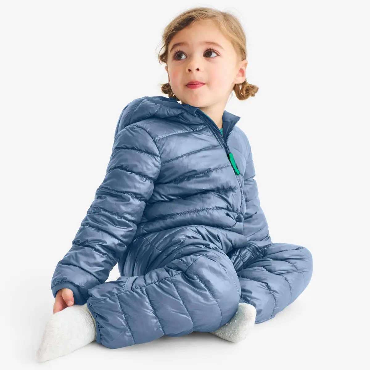 Primary Baby Puffer Bunting Suit, Water-Repellent, Windproof (Iris, 12-18M) | Cozy, Lightweight & Eco-Friendly - view 5