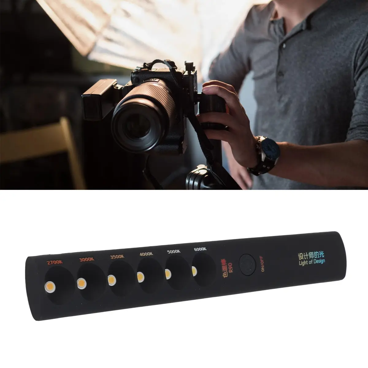 Gsycle Portable Color Temperature Lamp Stick 2700K-6000K | Rechargeable LED Video Fill Light - view 9