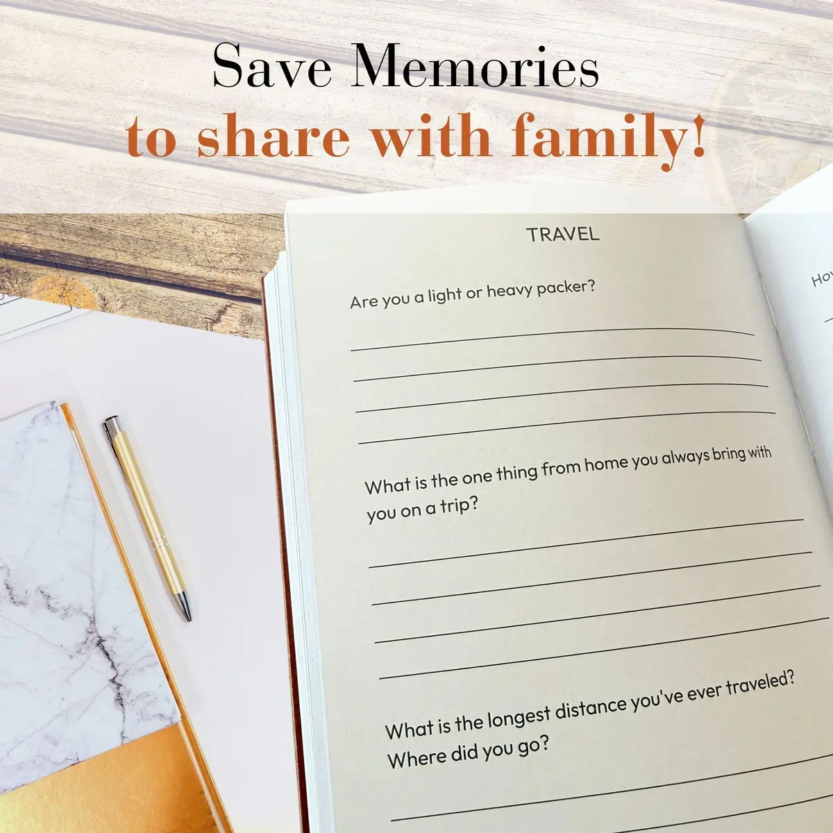 XKFCFC Dad I Want to Know Your Life Story Leather Journal (Hardcover) 20.8cm (8.3in) x 14.6cm (5.8in) | Guided Life Story Book with 300+ Prompt Questions - view 2