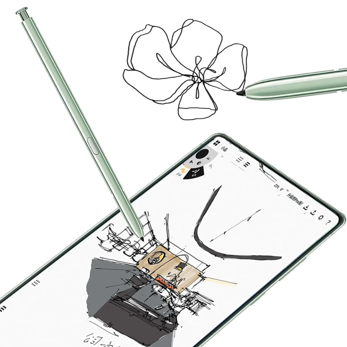 CaoXiong Galaxy Note 20 S Pen Replacement for Samsung Galaxy Note 20 Ultra (Green) | High Pressure Sensitivity Stylus - view 6