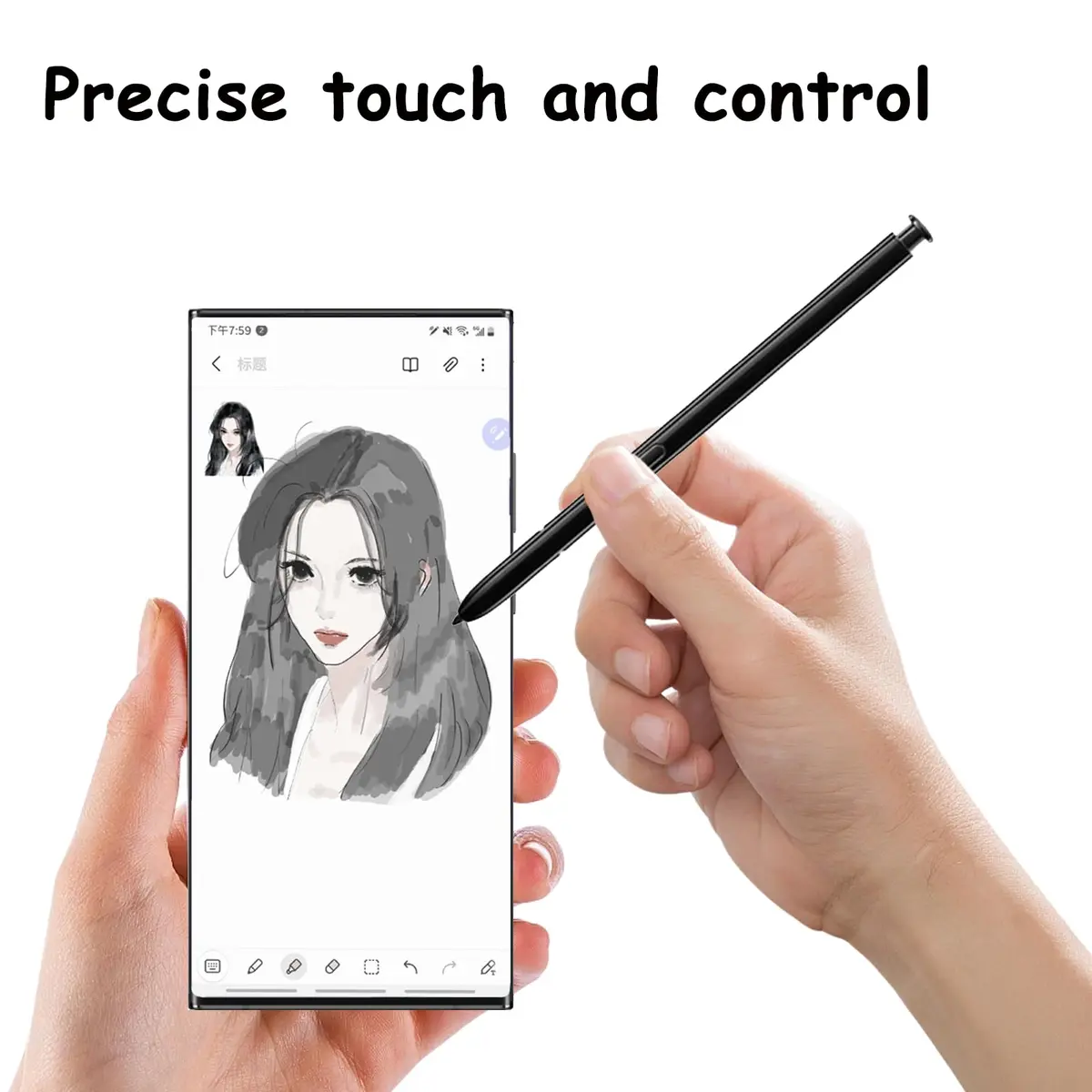 CaoXiong Galaxy Note 20 S Pen Replacement for Samsung Galaxy Note 20 Ultra (Black) | Precise Pressure Sensitivity - view 4