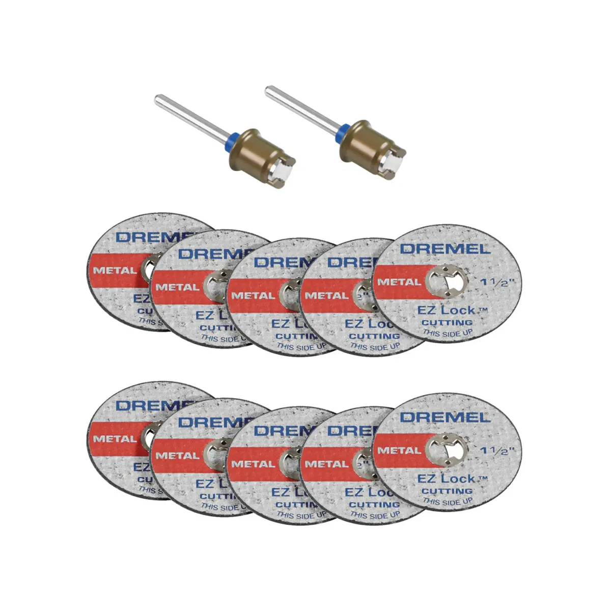 Dremel EZ406-02 EZ Lock Starter Kit with 10 Cut-Off Wheels & Mandrel | 38.1mm Working Diameter - main product image