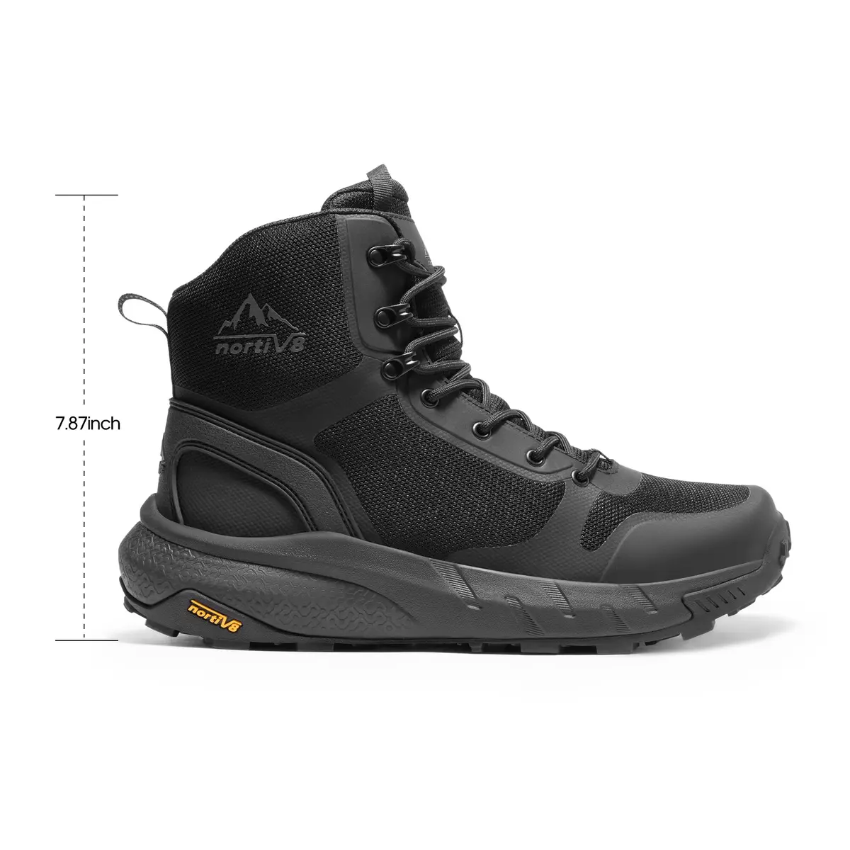 NORTIV 8 Men's Military Tactical Boot with Side Zipper, Lightweight, Black-Oxford, US 9 (25.4 cm) - view 7