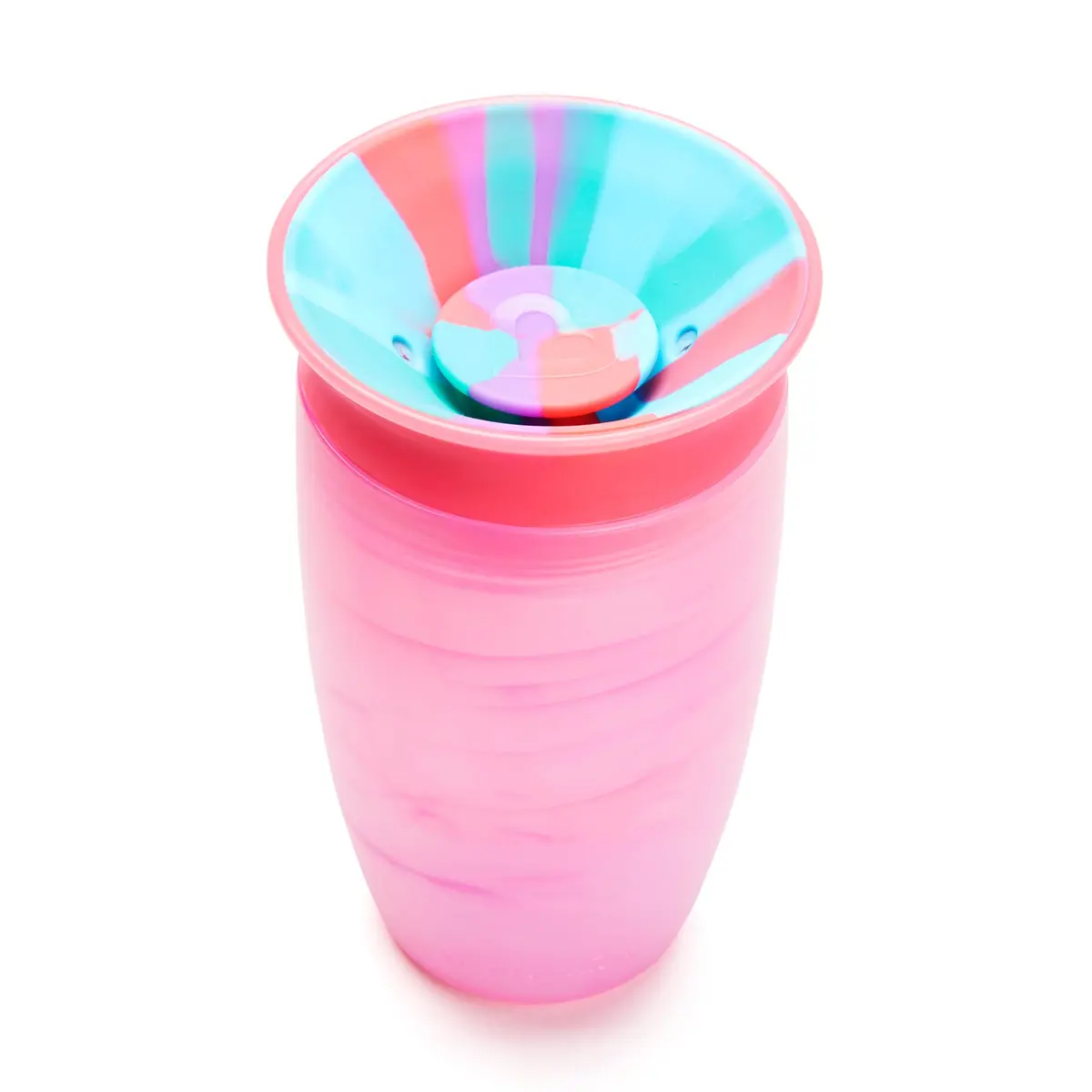 Munchkin Miracle 360 Tropical Swirl Sippy Cup 290ml (10 Ounce) 2-Pack | Dentist-Recommended Spoutless Design - view 2