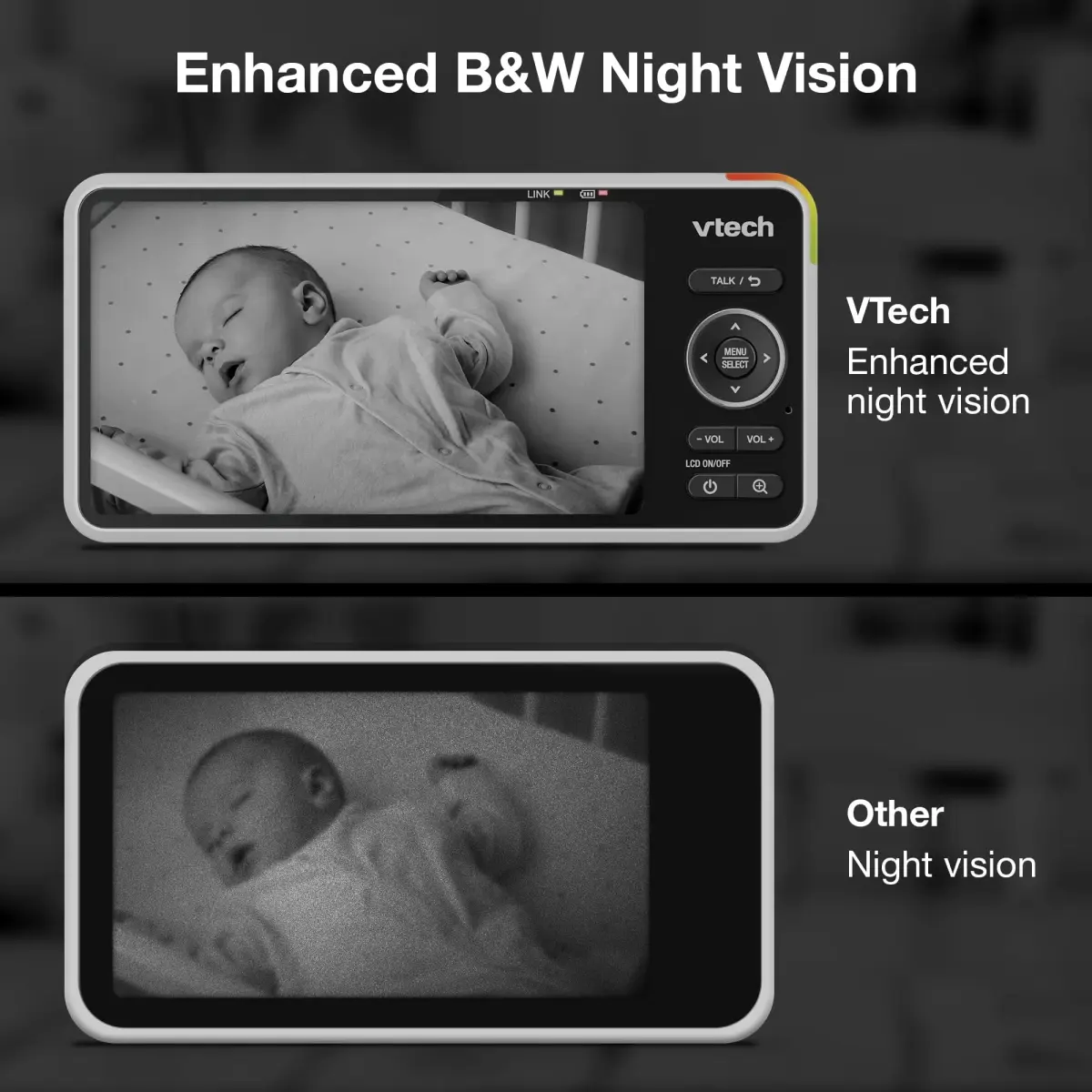 VTech Smart WiFi Baby Monitor – 2K Camera, 5.5" Screen, 24X Zoom, Night Vision | Nursery & Home Security - view 8