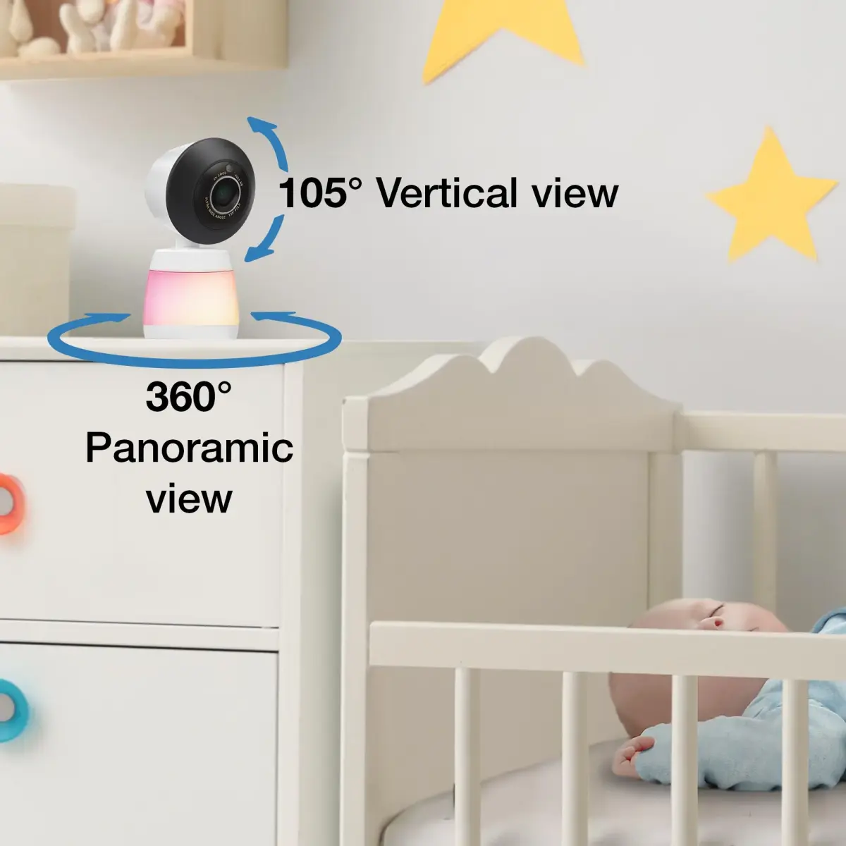 VTech Smart WiFi Baby Monitor – 2K Camera, 5.5" Screen, 24X Zoom, Night Vision | Nursery & Home Security - view 9