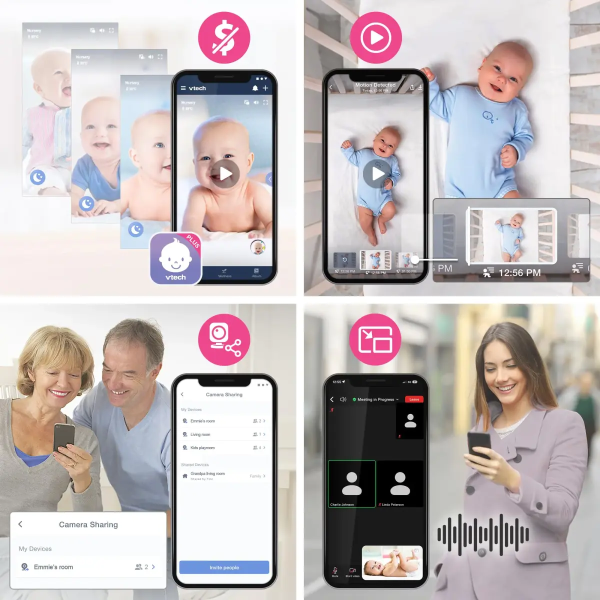 VTech Smart WiFi Baby Monitor – 2K Camera, 5.5" Screen, 24X Zoom, Night Vision | Nursery & Home Security - view 2