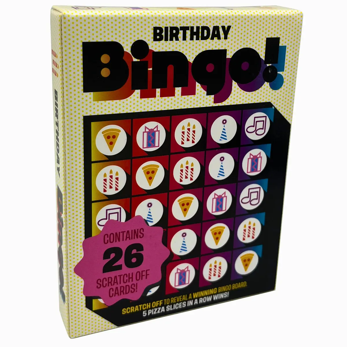 Flat River Group Bingo Scratch Card Game Birthday | Entertaining Party Activity with 26 Themed Cards - main product image