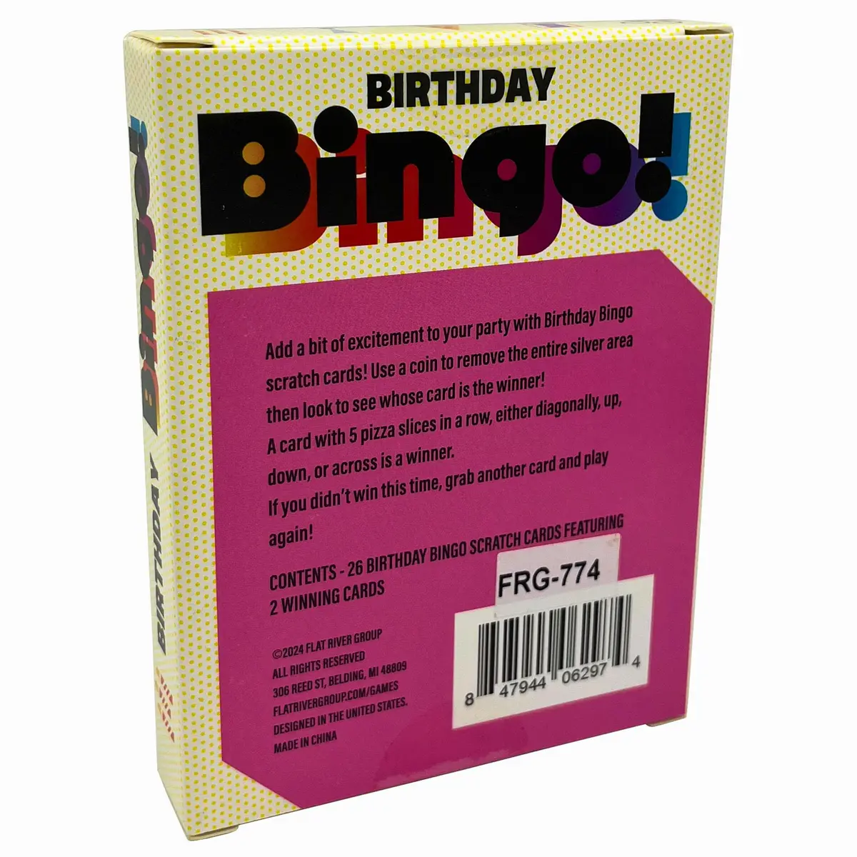 Flat River Group Bingo Scratch Card Game Birthday | Entertaining Party Activity with 26 Themed Cards - view 2