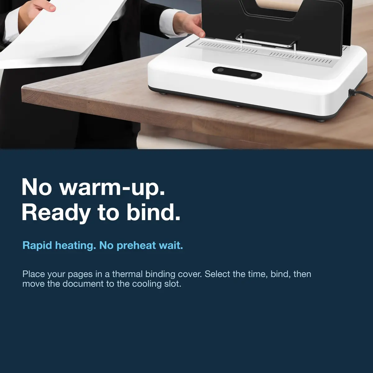 BEMPUS Thermal Binding Machine 500 Sheets | No Preheat Time, Digital Touch Panel, Air Cooling, 700W - view 8
