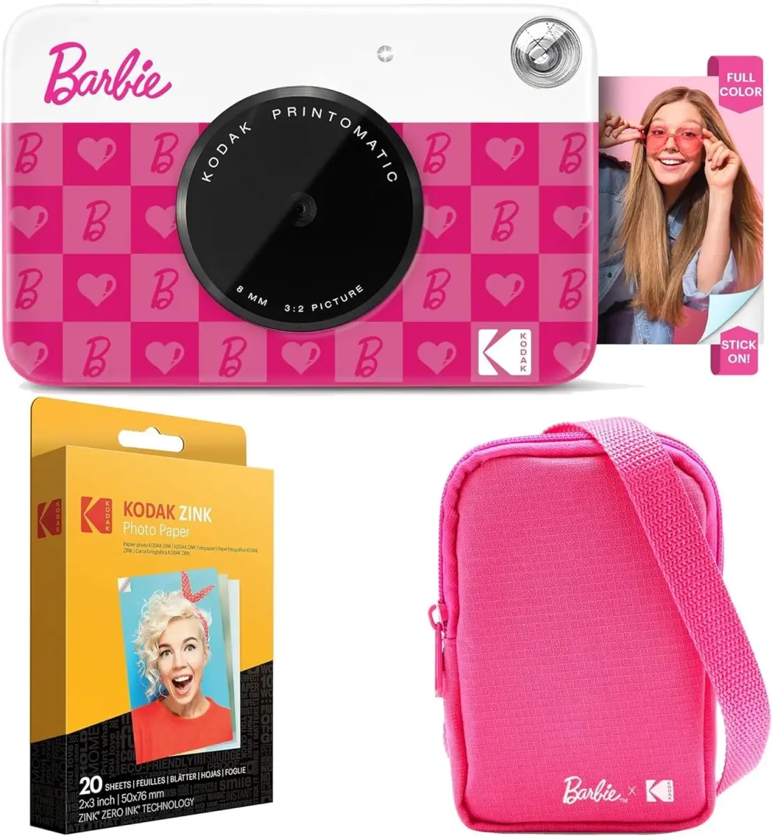Kodak Barbie Printomatic Instant Camera Starter Bundle (Iconic Style) 5MP | 2x3" Zink Prints - main product image