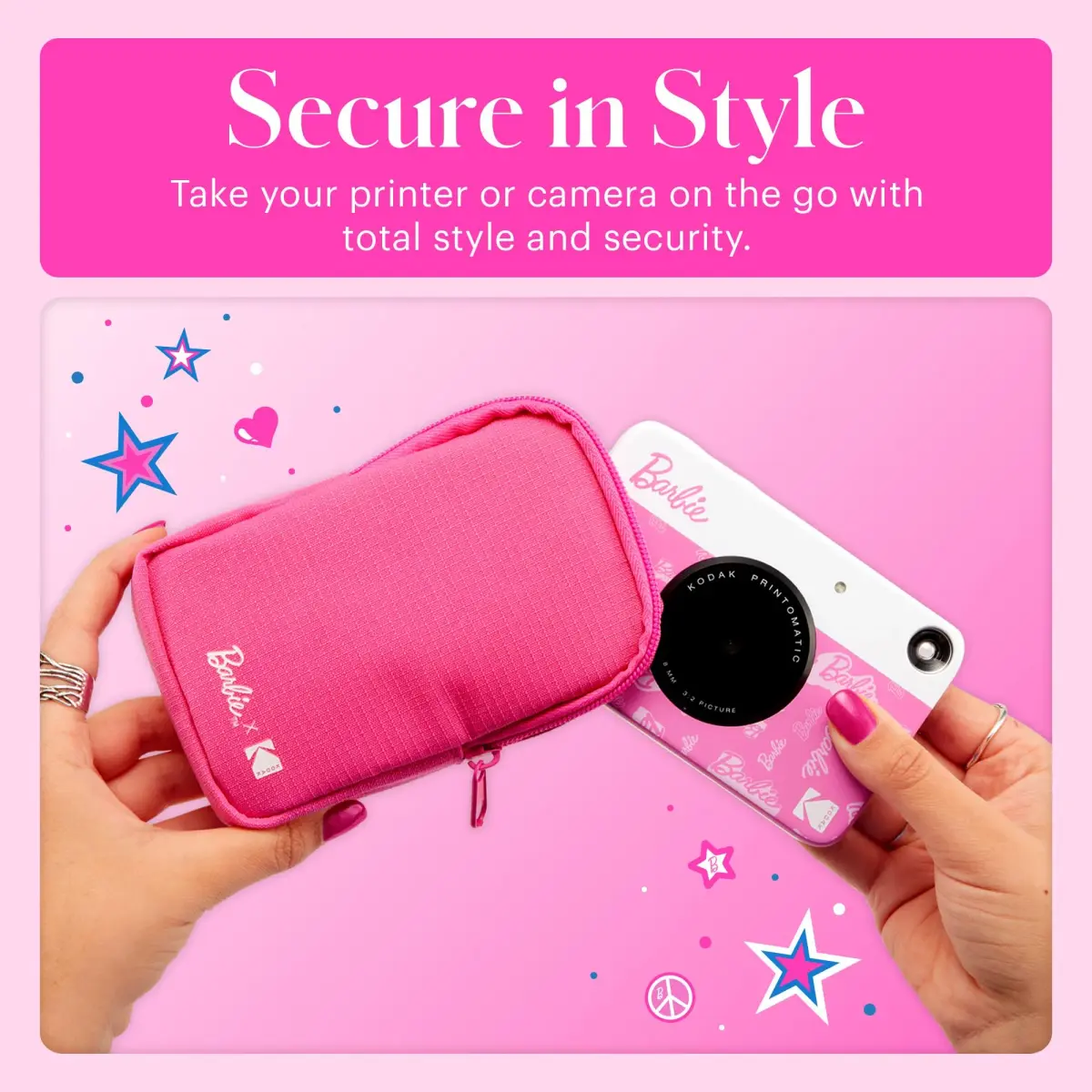 Kodak Barbie Printomatic Instant Camera Starter Bundle with Case & Zink Paper | 5MP Digital Camera - view 7
