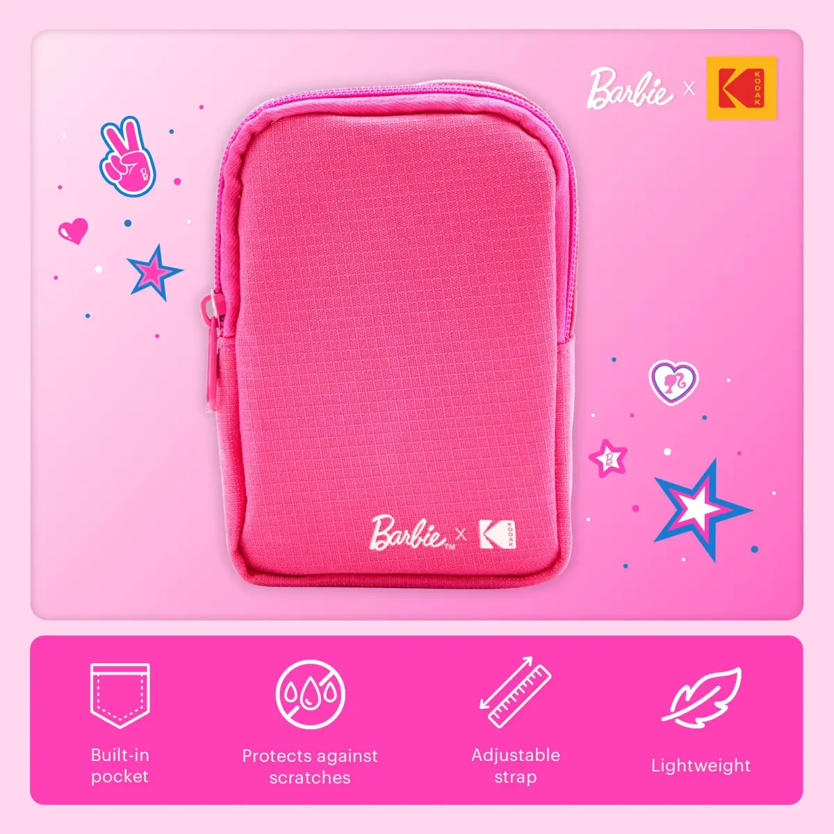 Kodak x Barbie Step Slim Wireless Instant Photo Printer Bundle with Case & Paper | 5MP Camera, Bluetooth, 2x3" Sticky Prints - view 5