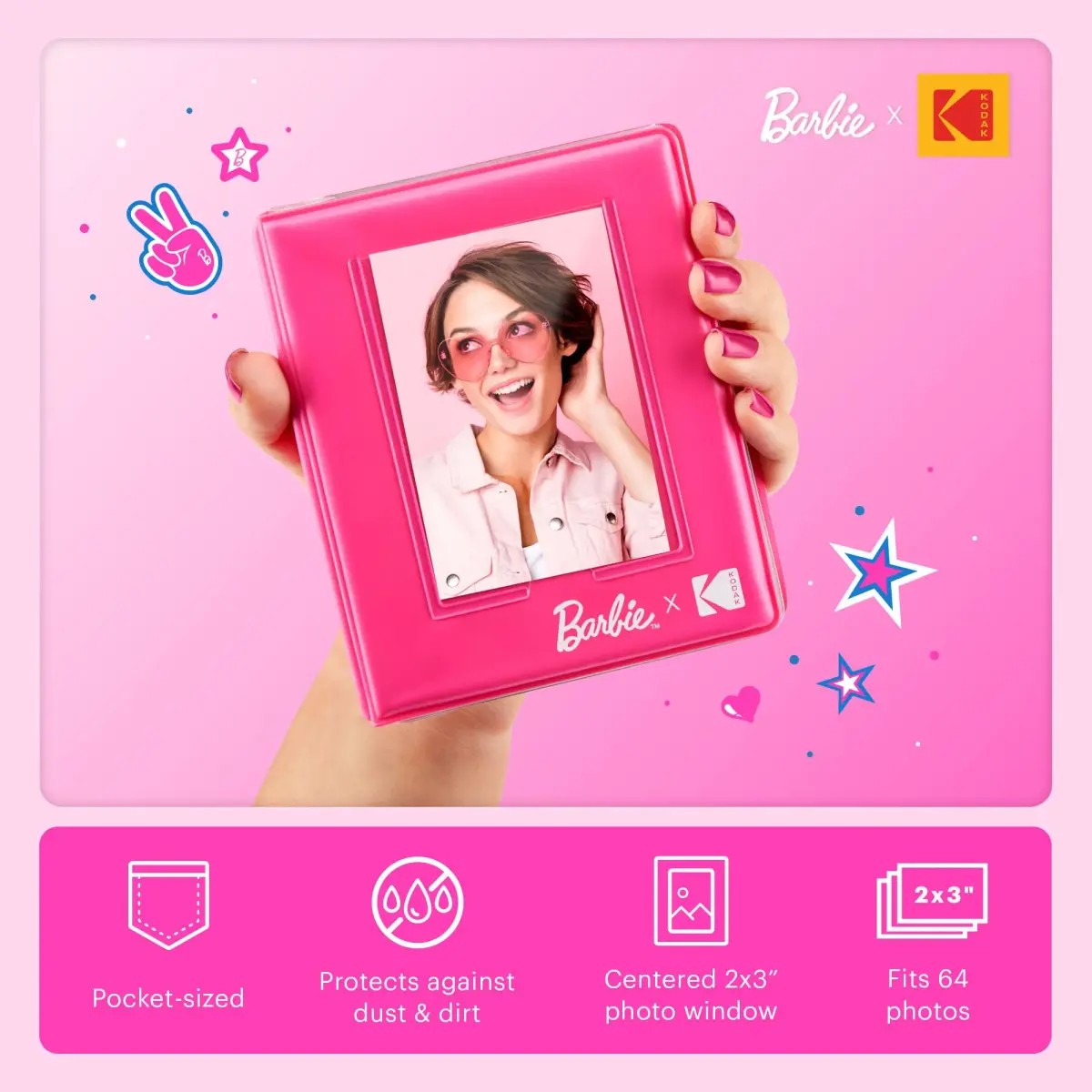 Kodak x Barbie Printomatic Instant Camera Deluxe Bundle with Case, Album & Zink Paper | 5MP Digital Instant Camera - view 7